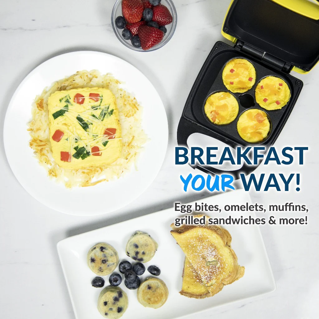 MyMini Personal Breakfast Bites Maker, Yellow - Inhomebuy