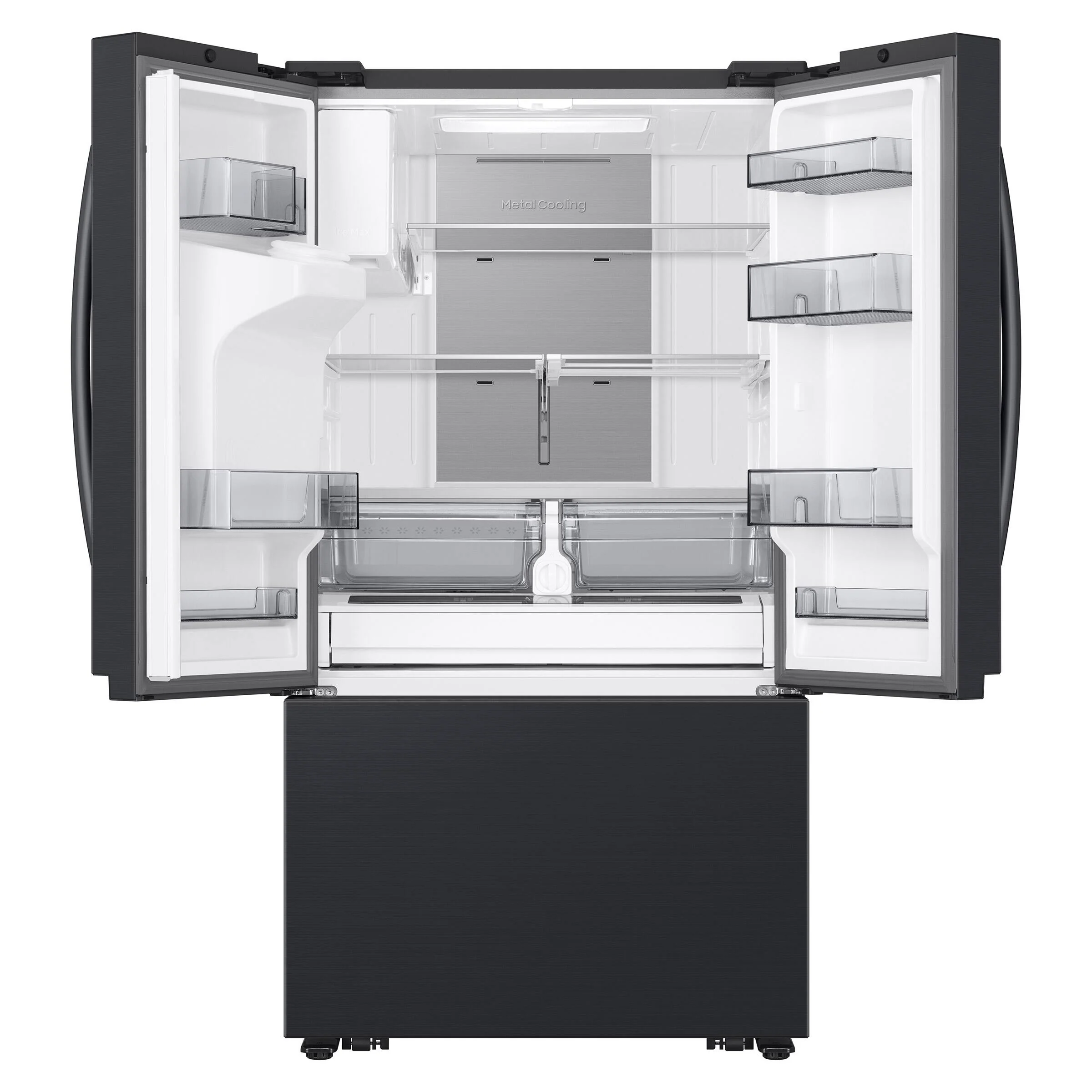 SAMSUNG 36 IN. 30.5 CU. FT. MATTE BLACK STEEL 3 DOOR FRENCH DOOR REFRIGERATOR WITH DUAL AUTO ICE MAK - Inhomebuy