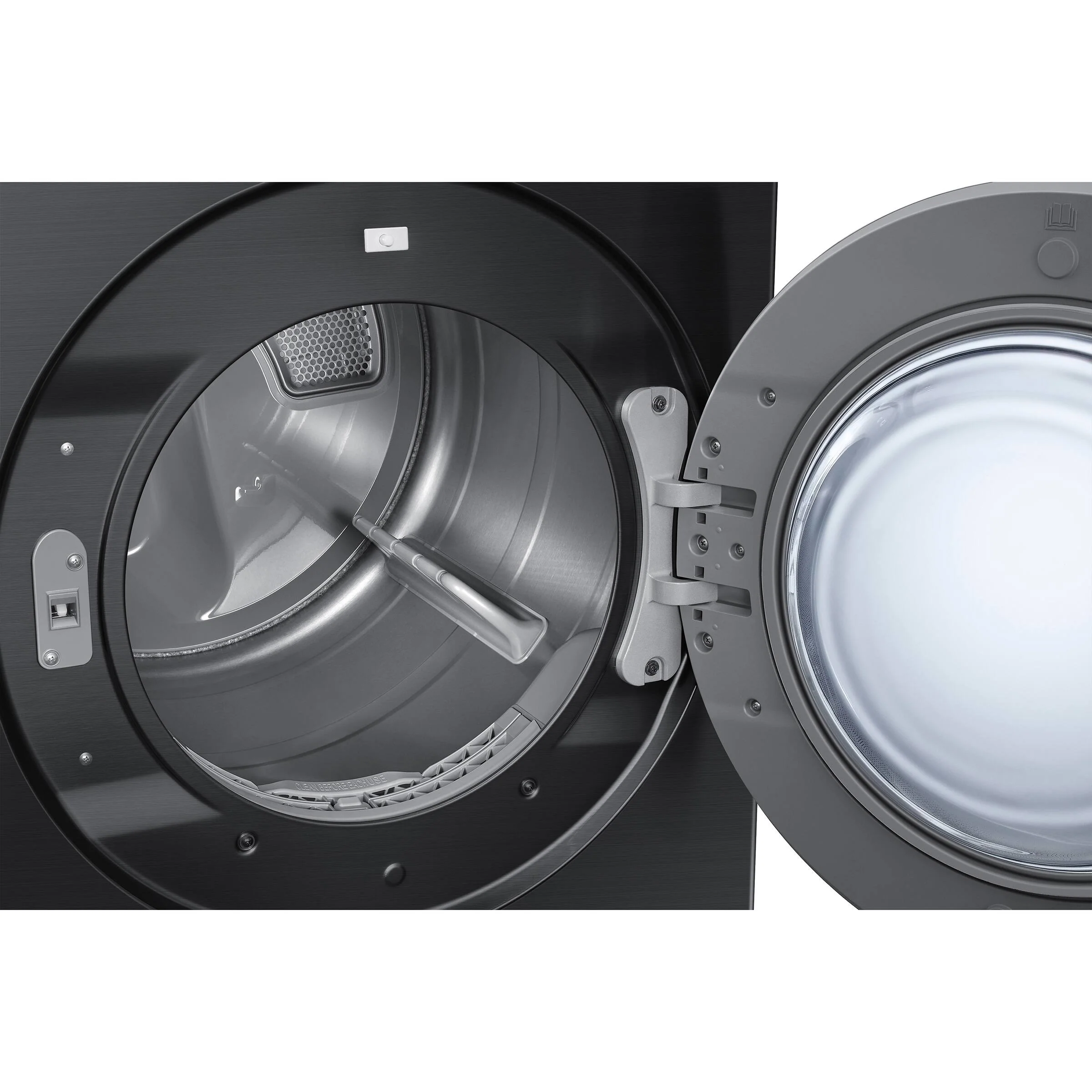 SAMSUNG BESPOKE 27 IN. 7.6 CU. FT. BLACK STAINLESS STEEL ELECTRIC DRYER WITH SUPER SPEED DRY - DVE53 - Inhomebuy