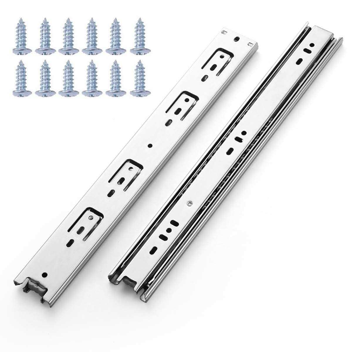 Deshitong 5 pairs full extension drawer slides mount ball bearing sliding - Inhomebuy