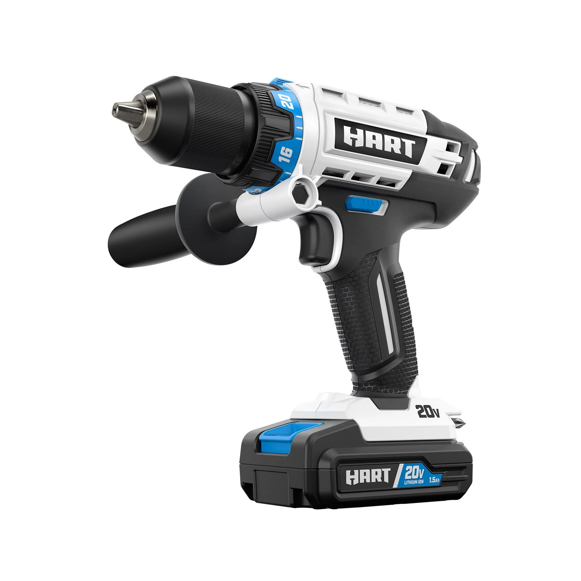 (Restored) HART 20-Volt Cordless 1/2-inch Hammer Drill Kit (1) 1.5Ah Lithium-Ion Battery (Refurbished) - Inhomebuy