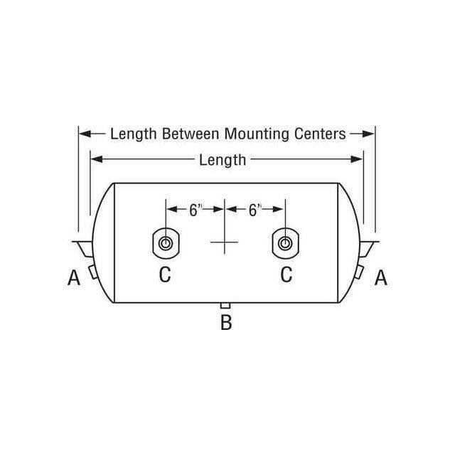 Velvac Air Tank 12.34 gal 035107 - Inhomebuy