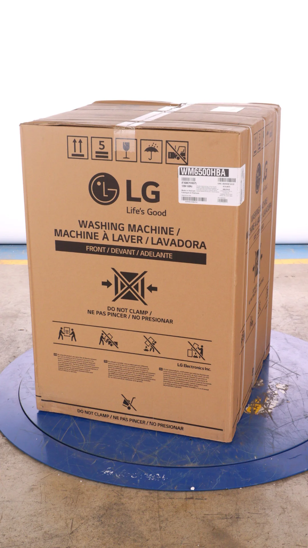 LG 5.8 CU FT. BLACK STEEL FRONT LOAD WASHER WITH TURBOWASH TECHNOLOGY - WM6500HBA - Inhomebuy