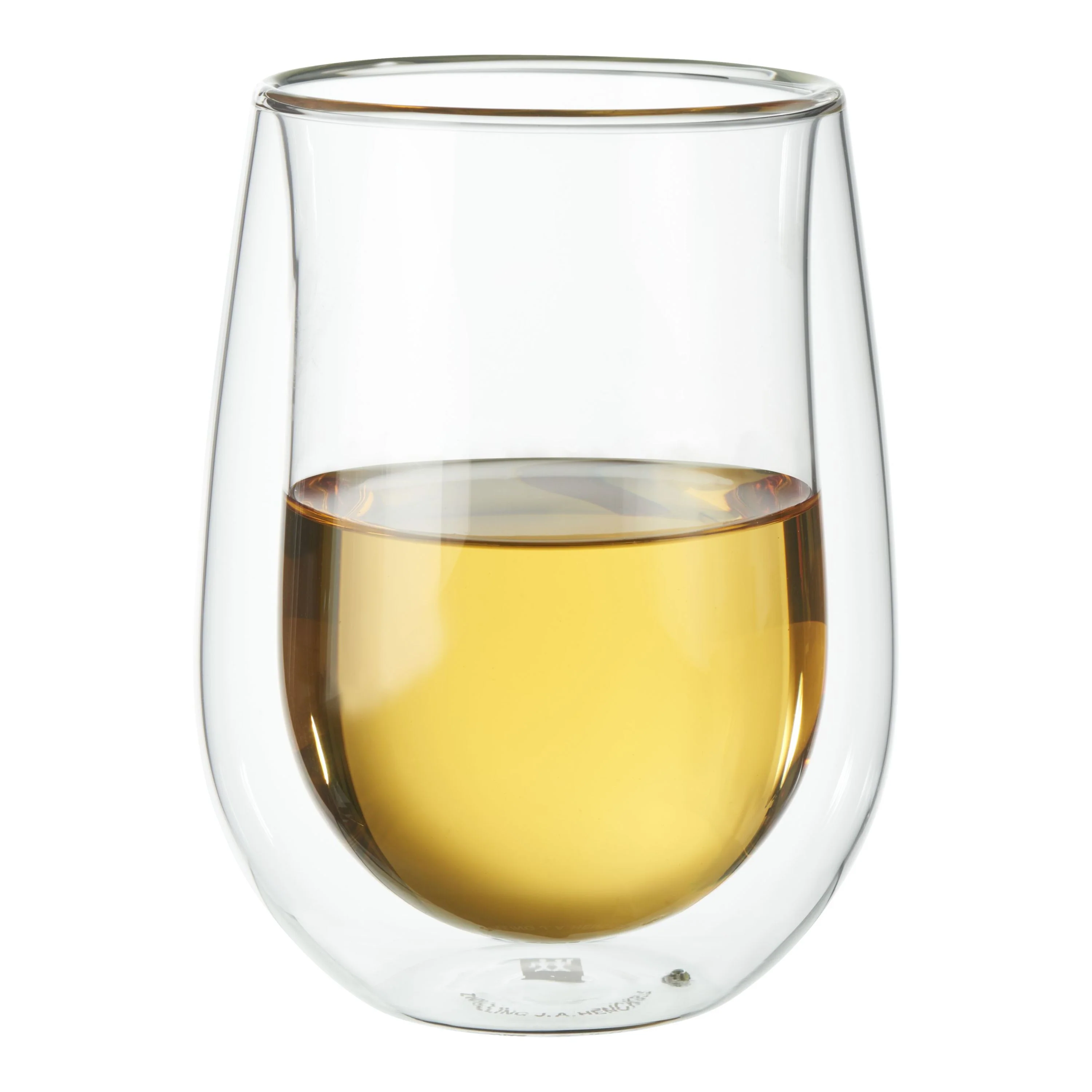 ZWILLING 2pc Stemless White Wine Glass Set, Sorrento Double Wall Glassware Series - Inhomebuy