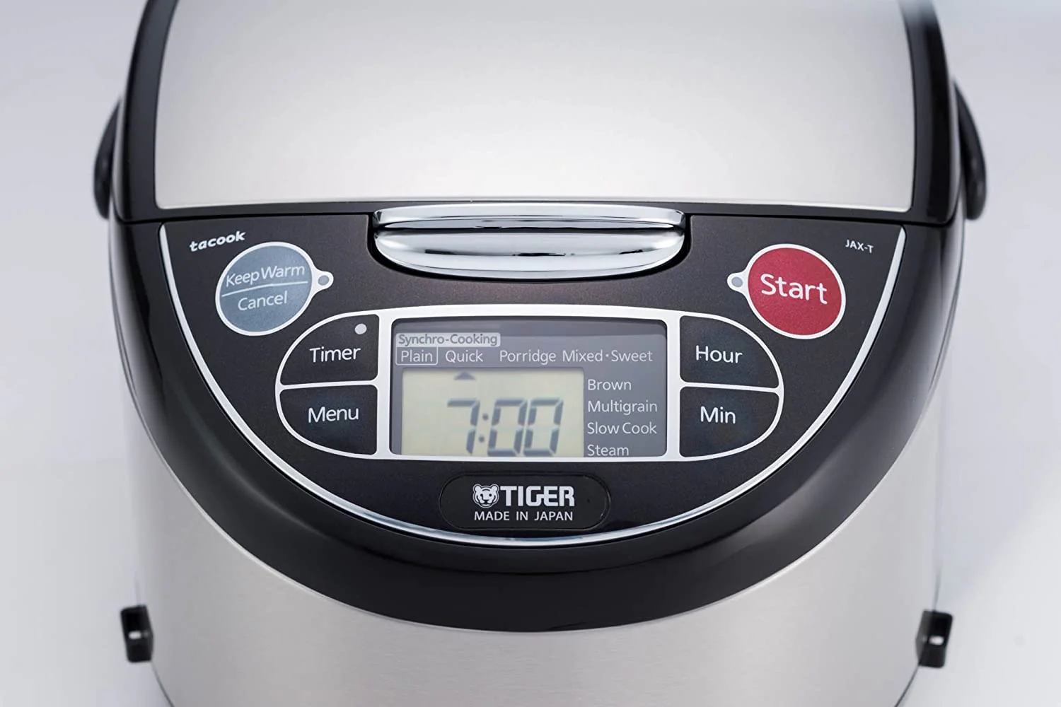 Tiger Rice Cooker: 5.5 cup, multi-function, s/s + black | JAX-T10U - Inhomebuy