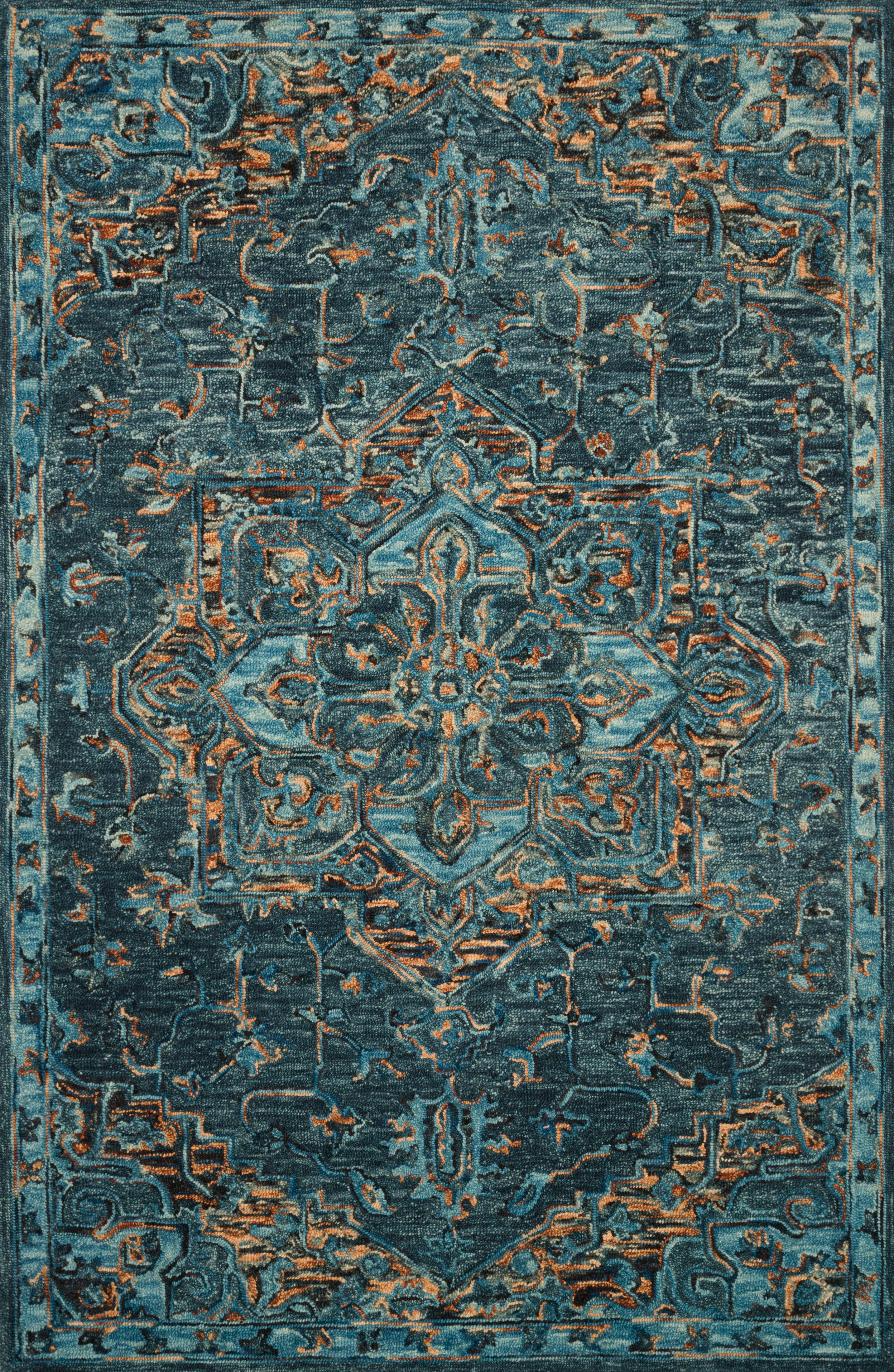 Loloi Rugs Victoria Collection Rug in Teal, Multi - 7'9