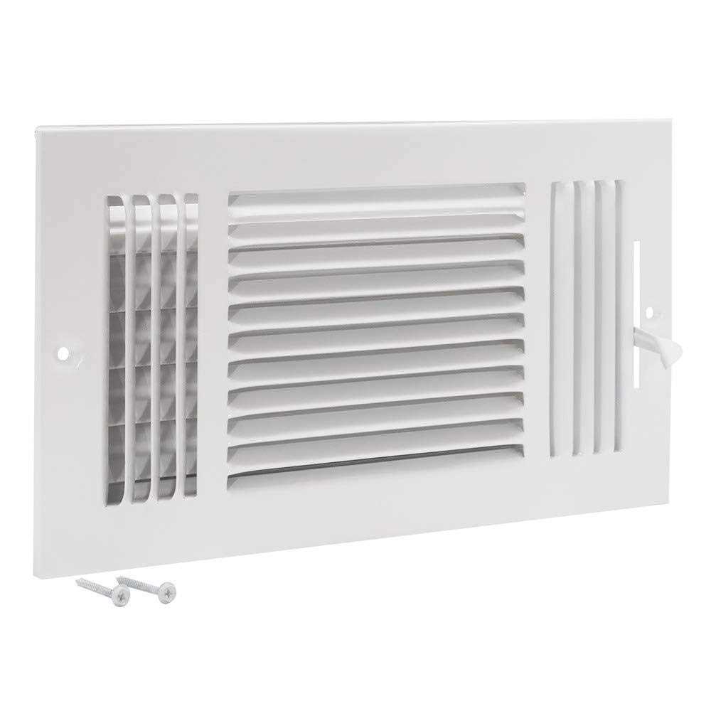 Ez-flo 12 in. x 6 in. 2-Way Steel Wall/Ceiling Register - Inhomebuy