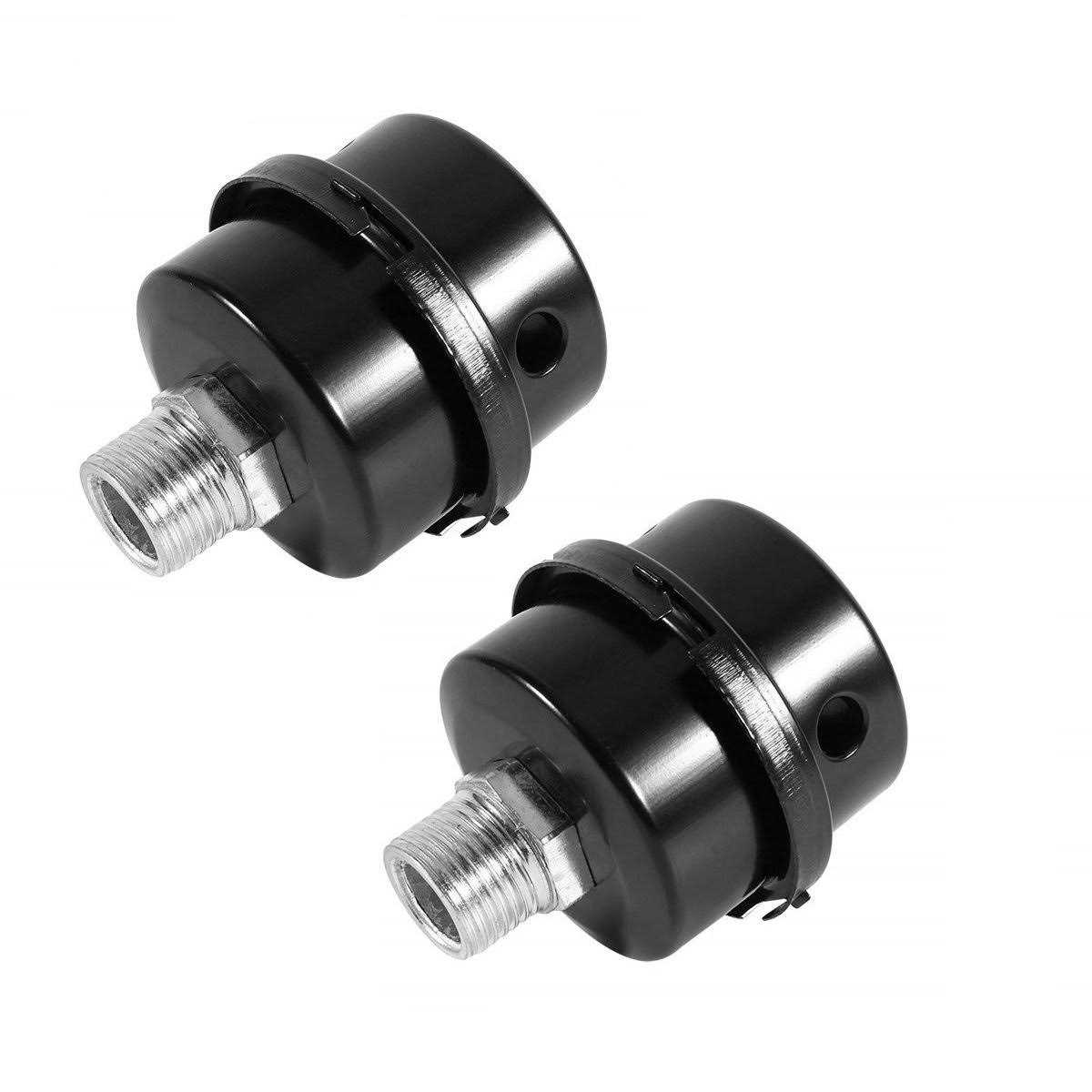 naive blue 2PCS Air Compressor Silencer Filter Metal Air Compressor Intake Filter Sound Muffler Silencer for Air Compressor - Inhomebuy