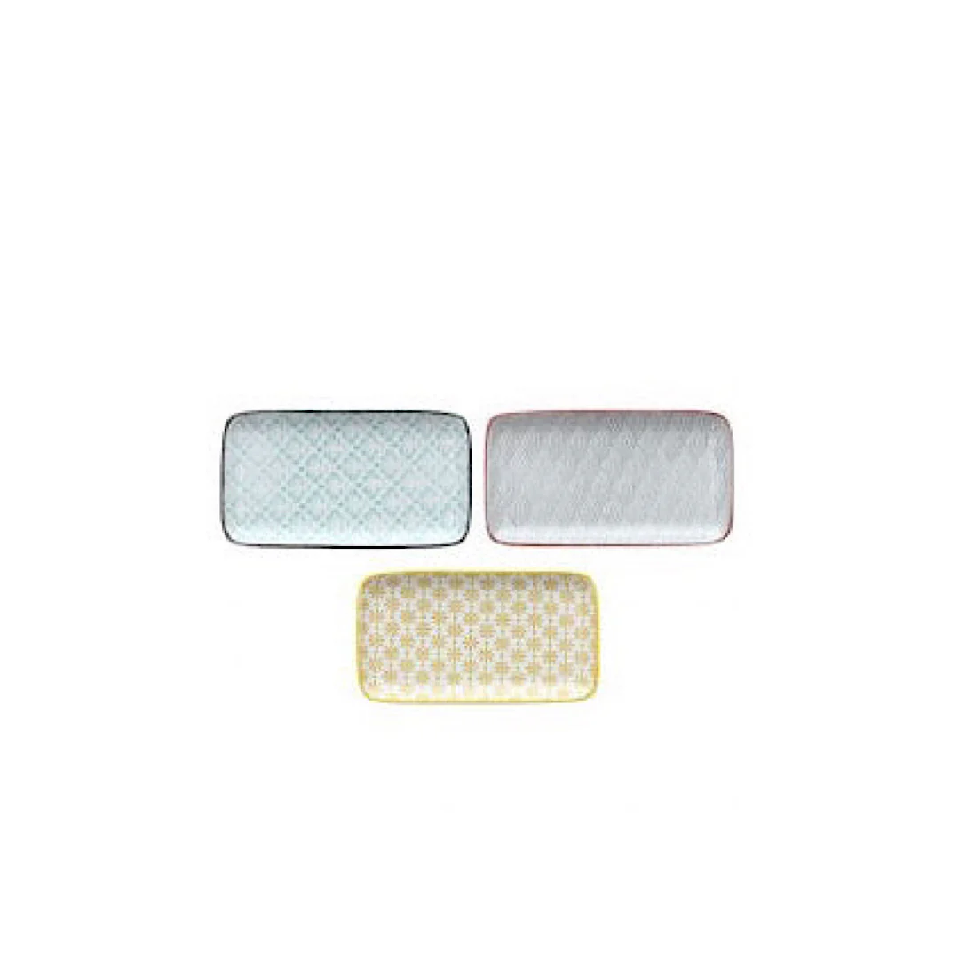 Linea Portata Delhi Rectangula plate Set 3pcs - Inhomebuy