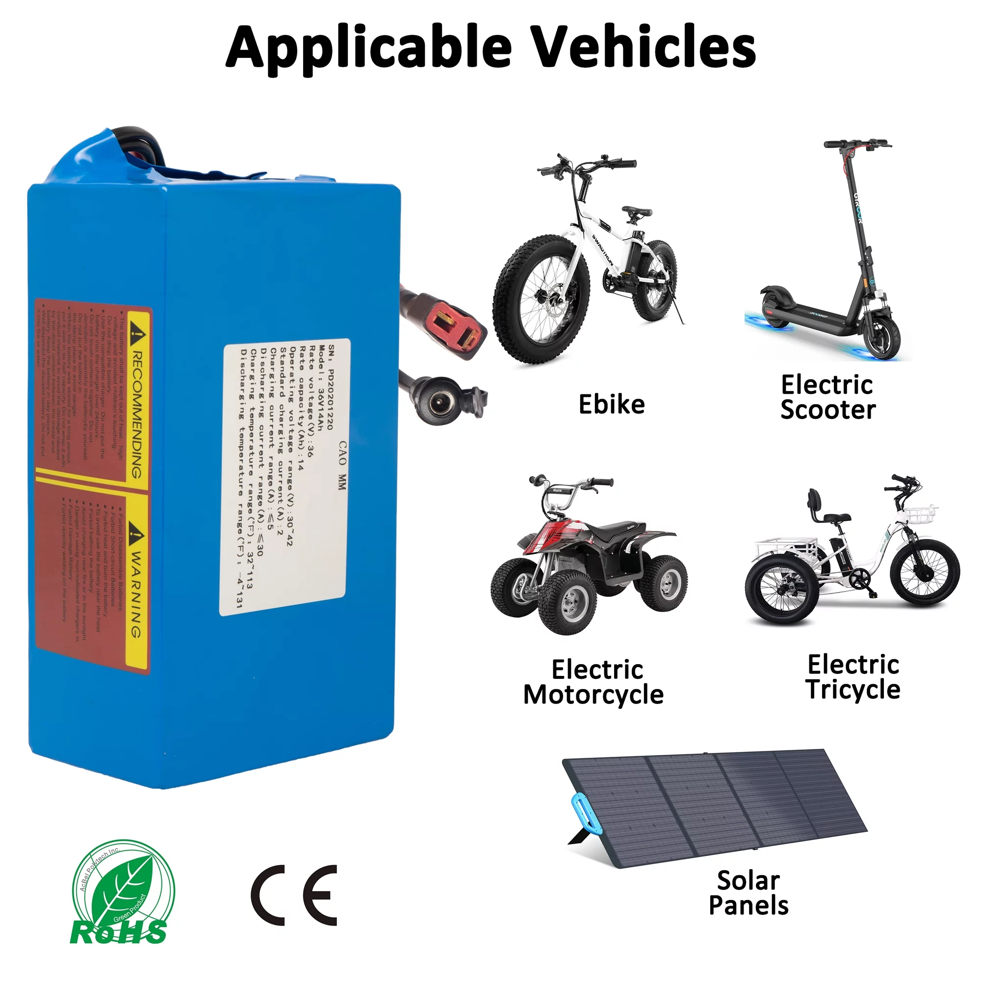 48V 10Ah Ebike Battery with Charger XT90 48V Scooter Lithium Battery for 1000W Electric Bike Motor - Inhomebuy