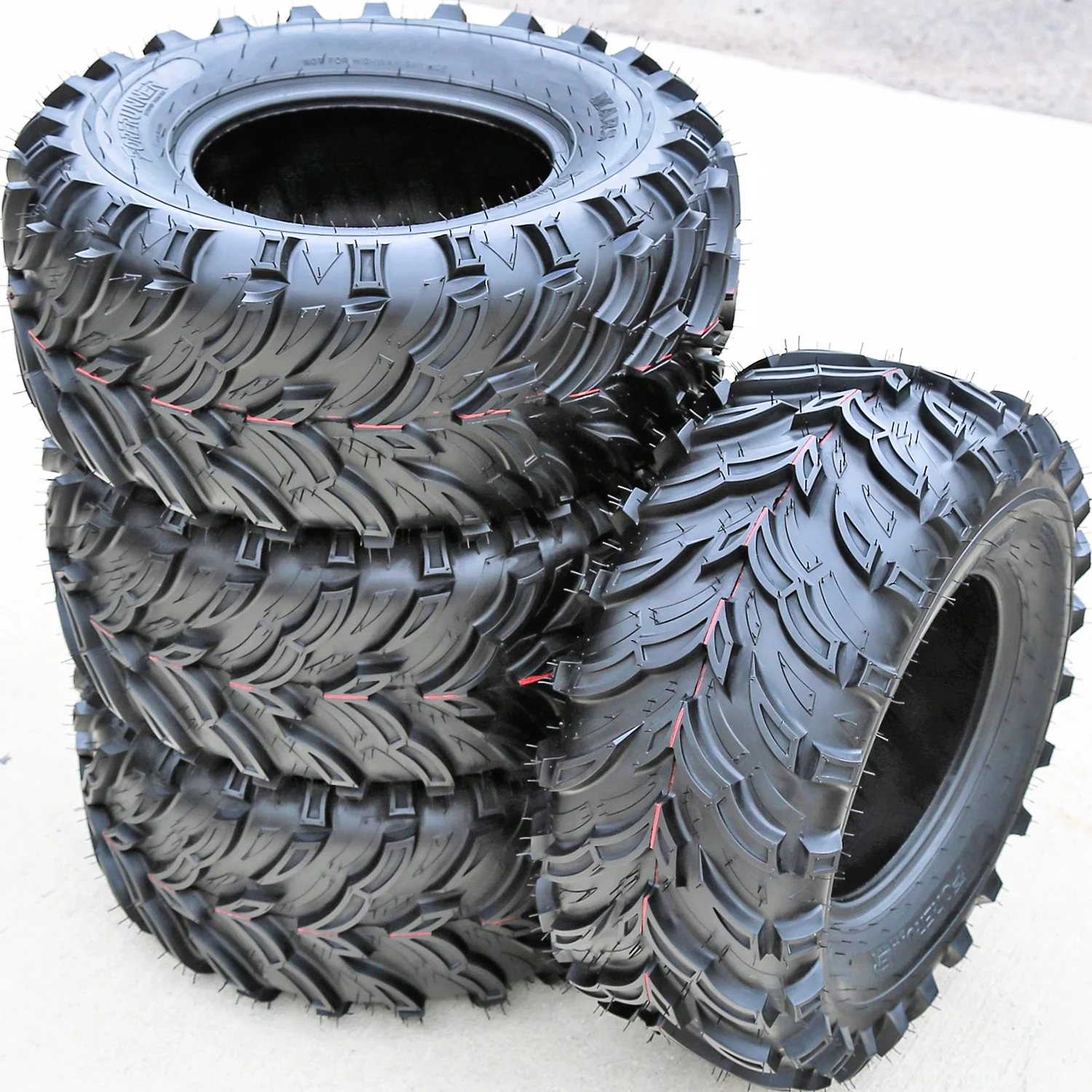 Set of 4 (FOUR) Forerunner Mars B 25x10.00-12 25x10-12 50F 6 Ply MT M/T Mud ATV UTV Tires - Inhomebuy