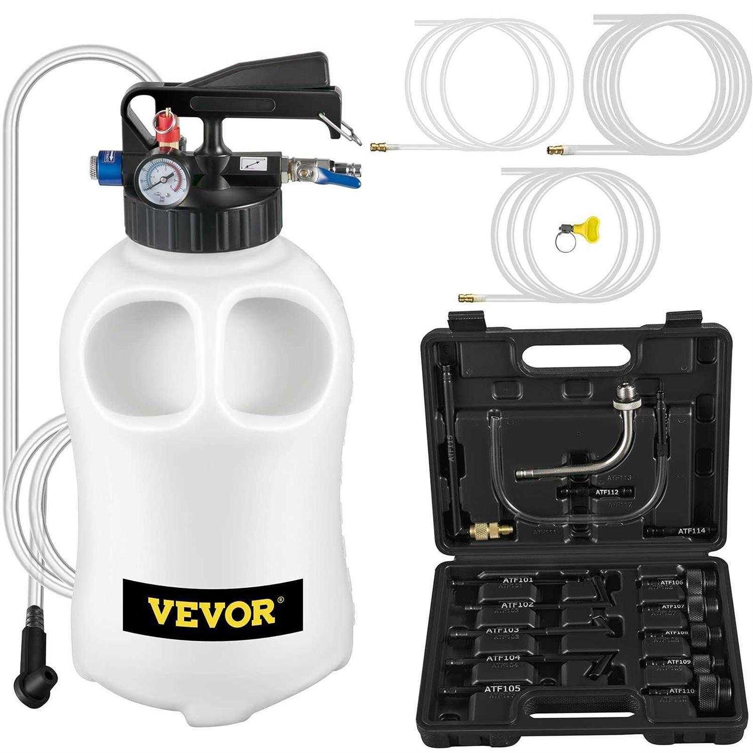 VEVOR Transmission Fluid Pump 2 Way Manual ATF Refill System Dispenser, Oil and Liquid Extractor 10 Liter Large Capacity - Inhomebuy
