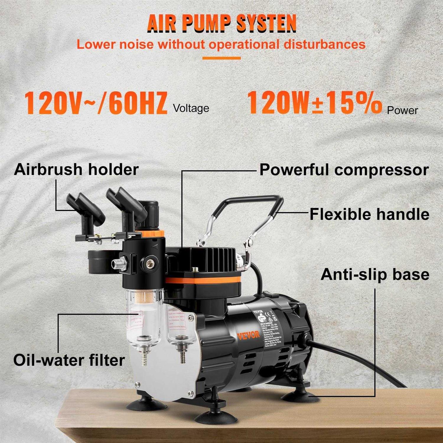 VEVOR Air-Operated Double Diaphragm Pump QBY4-25L F46 35 Gpm 1 Inch Inlet And Outlet YBGMBQBY4-25LF461V0 - Inhomebuy