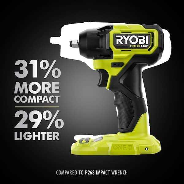 RYOBI ONE+ HP 18V Brushless Cordless Compact Impact Wrench Ah Battery - Inhomebuy