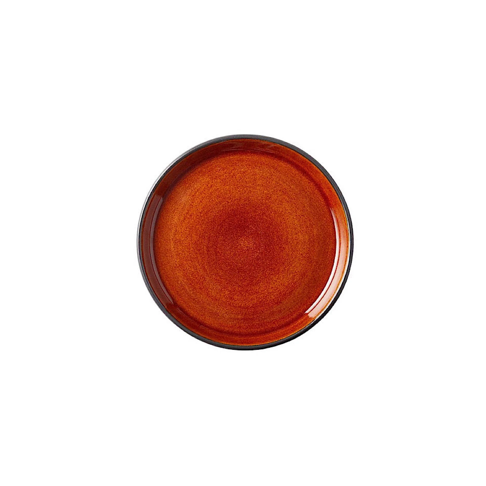 Stoneware Gastro Plate 17cm Black, Amber - Inhomebuy