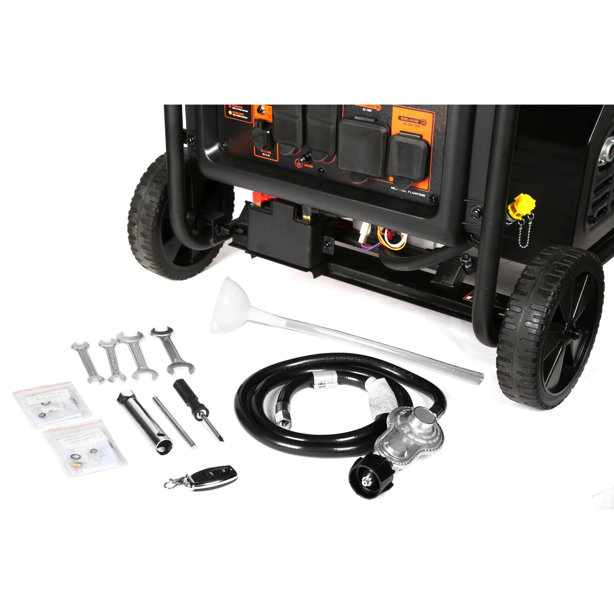 WEN 8750-Watt RV and Transfer-Switch-Ready 120V/240V Dual Fuel Open Frame Inverter Generator with Remote Electric Start and CO Shutdown Sensor - Inhomebuy