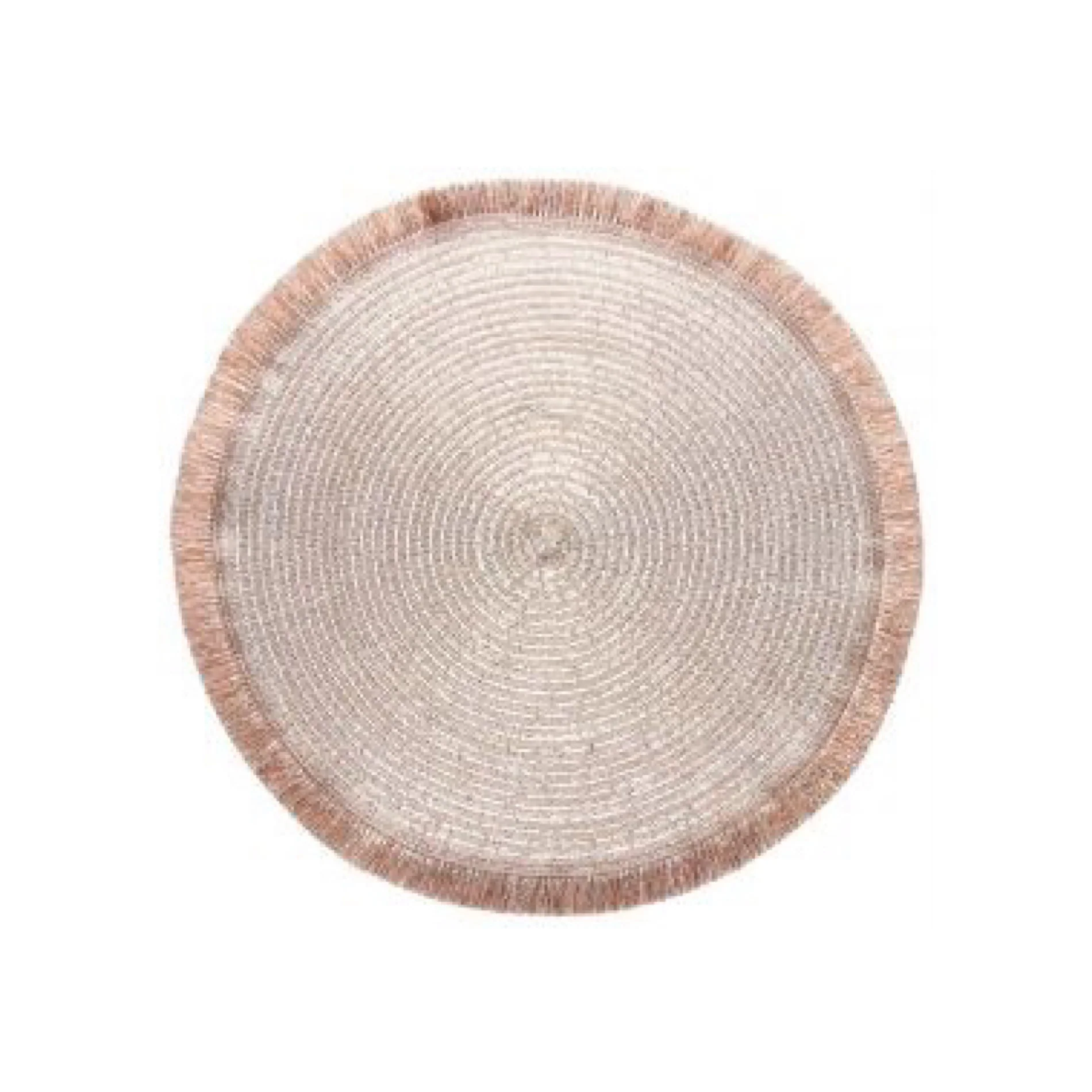 Placemat with fringes 38 cm Lurex Rosa Set 6pcs - Inhomebuy