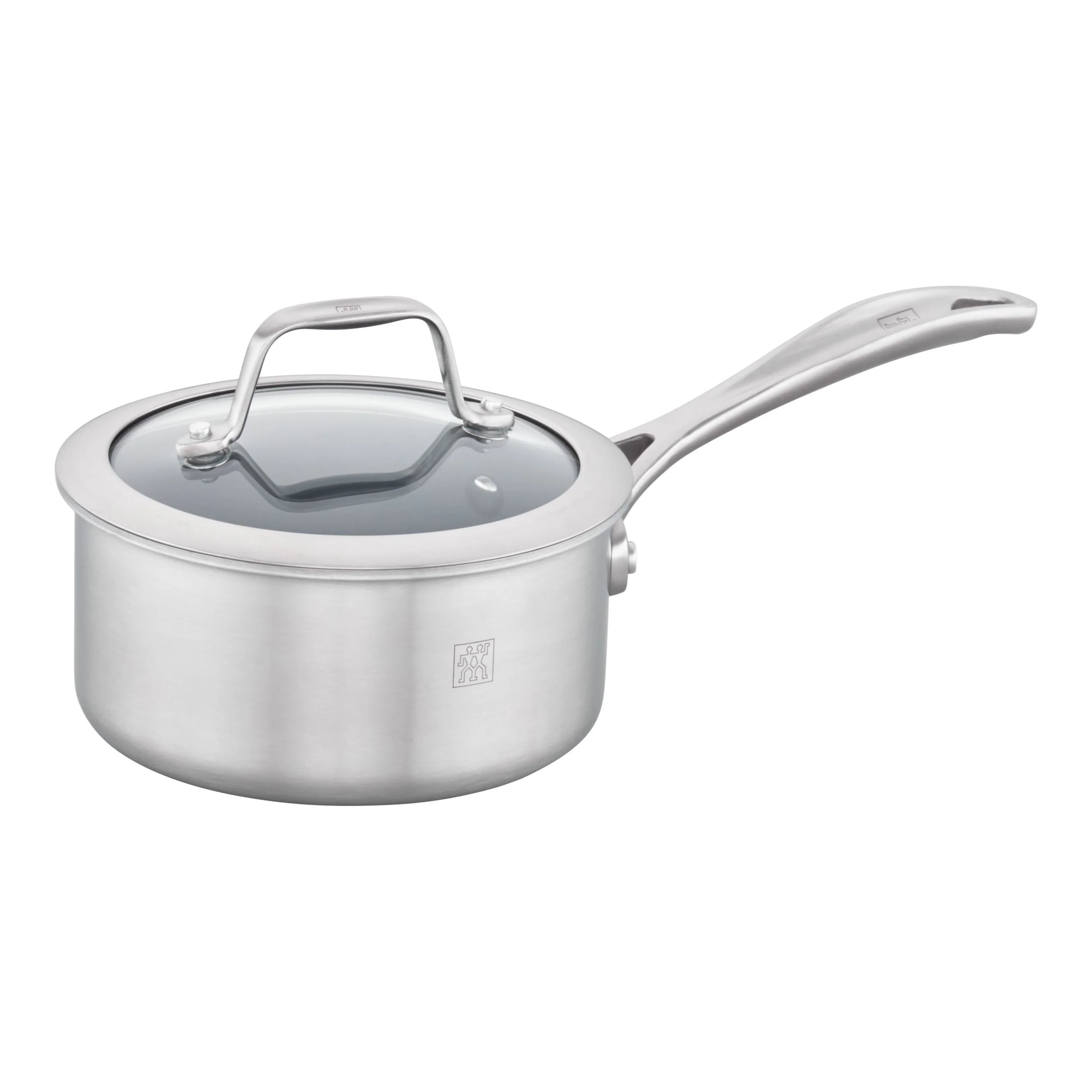 ZWILLING 1 Qt. Stainless Steel Ceramic Non-Stick Sauce Pan, Spirit 3-Ply Ceramic Series - Inhomebuy