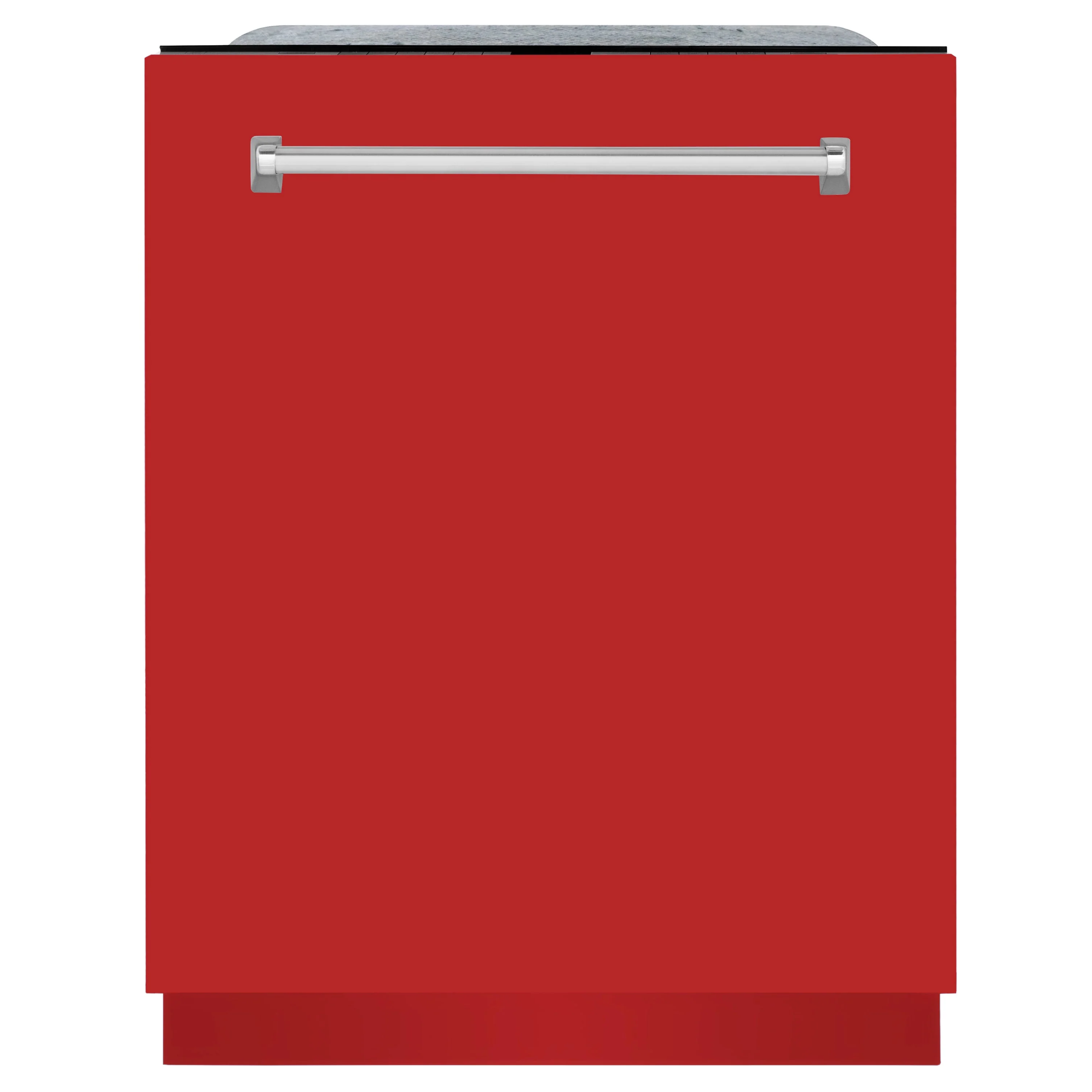 ZLINE 24 In. Monument Series 3rd Rack Top Touch Control Dishwasher in Red Matte, 45dBa, DWMT-RM-24 - Inhomebuy