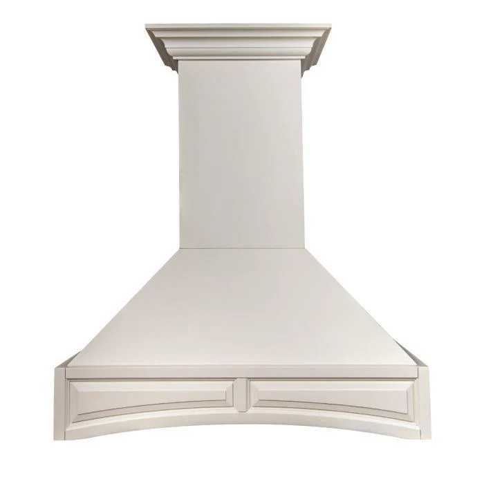 ZLINE 36 in. Designer Wooden Wall Mount Range Hood in Cottage White, 321TT-36 - Inhomebuy