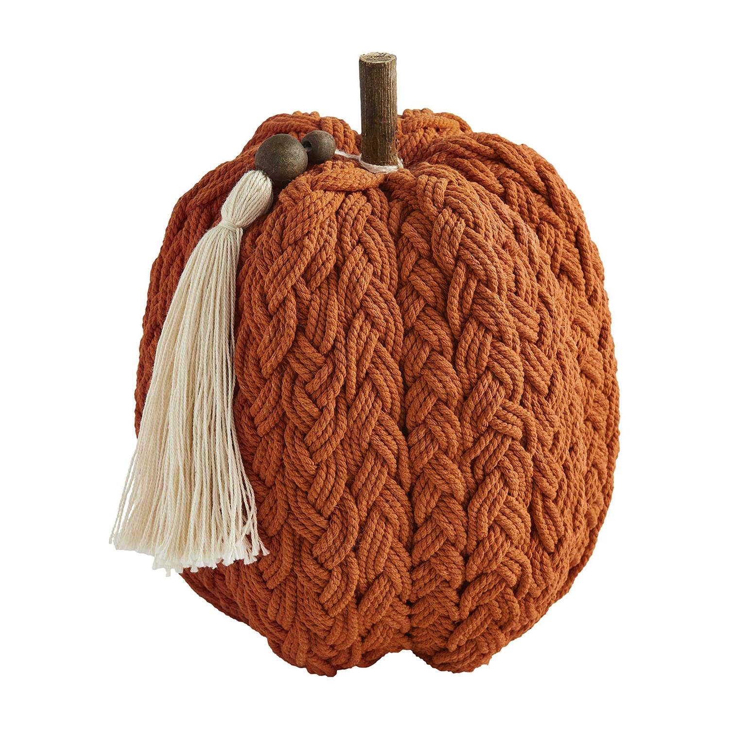 Mud Pie Braided Rope Pumpkin - Inhomebuy