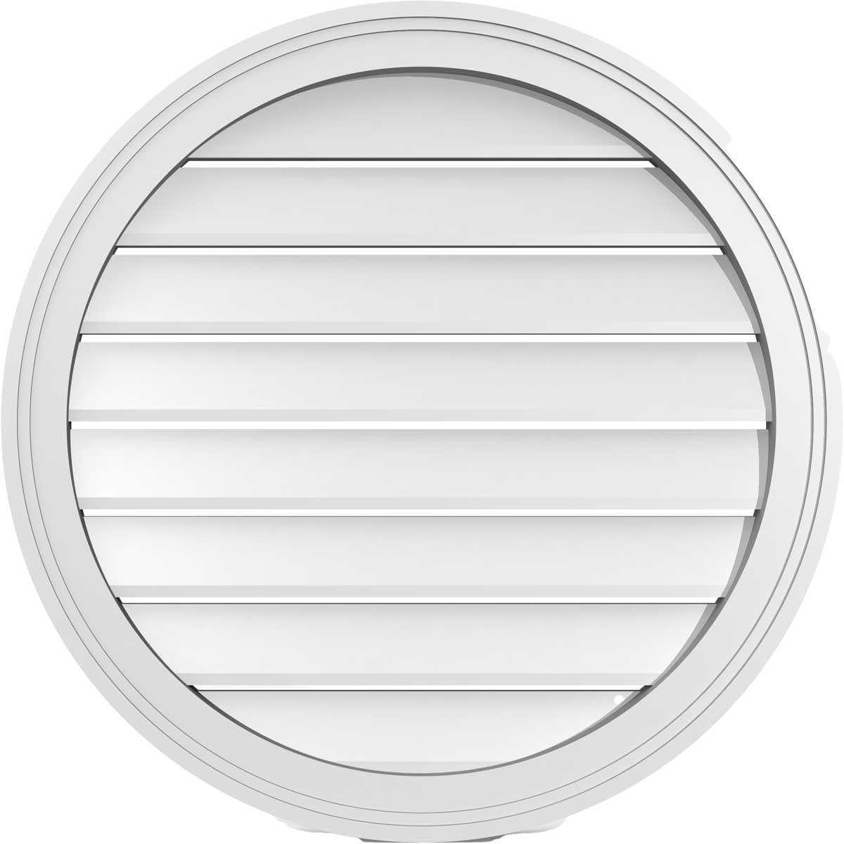 Ekena Millwork Round Surface Mount PVC Gable Vent GVPRO - Inhomebuy