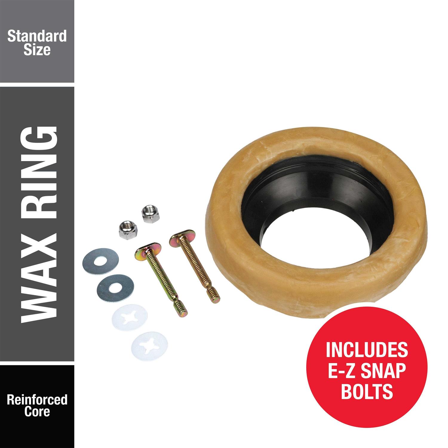 Oatey Johni-Ring 3-in Brown Wax Jumbo Toilet Wax Ring with Bolts - Inhomebuy