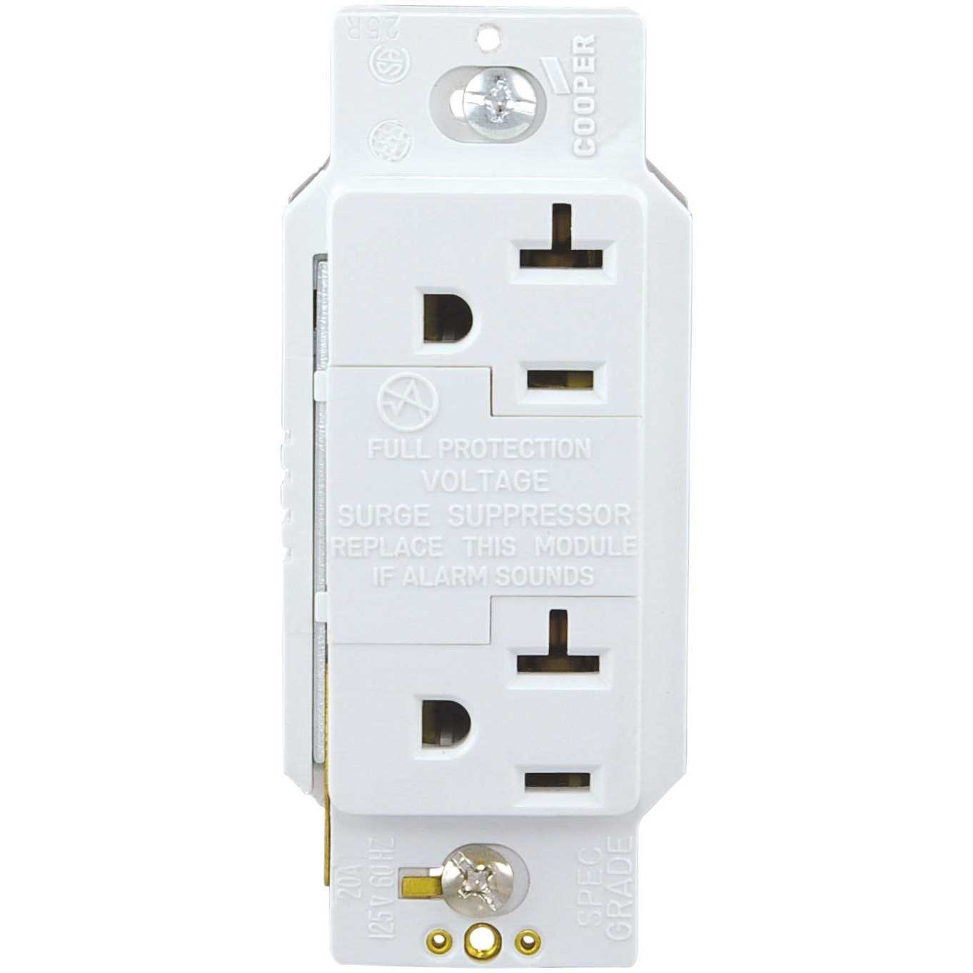 Eaton White 20-Amp Duplex Commercial Outlet - Inhomebuy