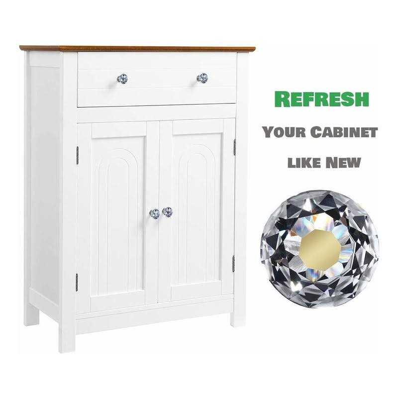 DeElf 12 PCS Clear Crystal Glass Drawer Cabinet Pulls Knobs Diamond Shape Decorative for Kitchen - Inhomebuy