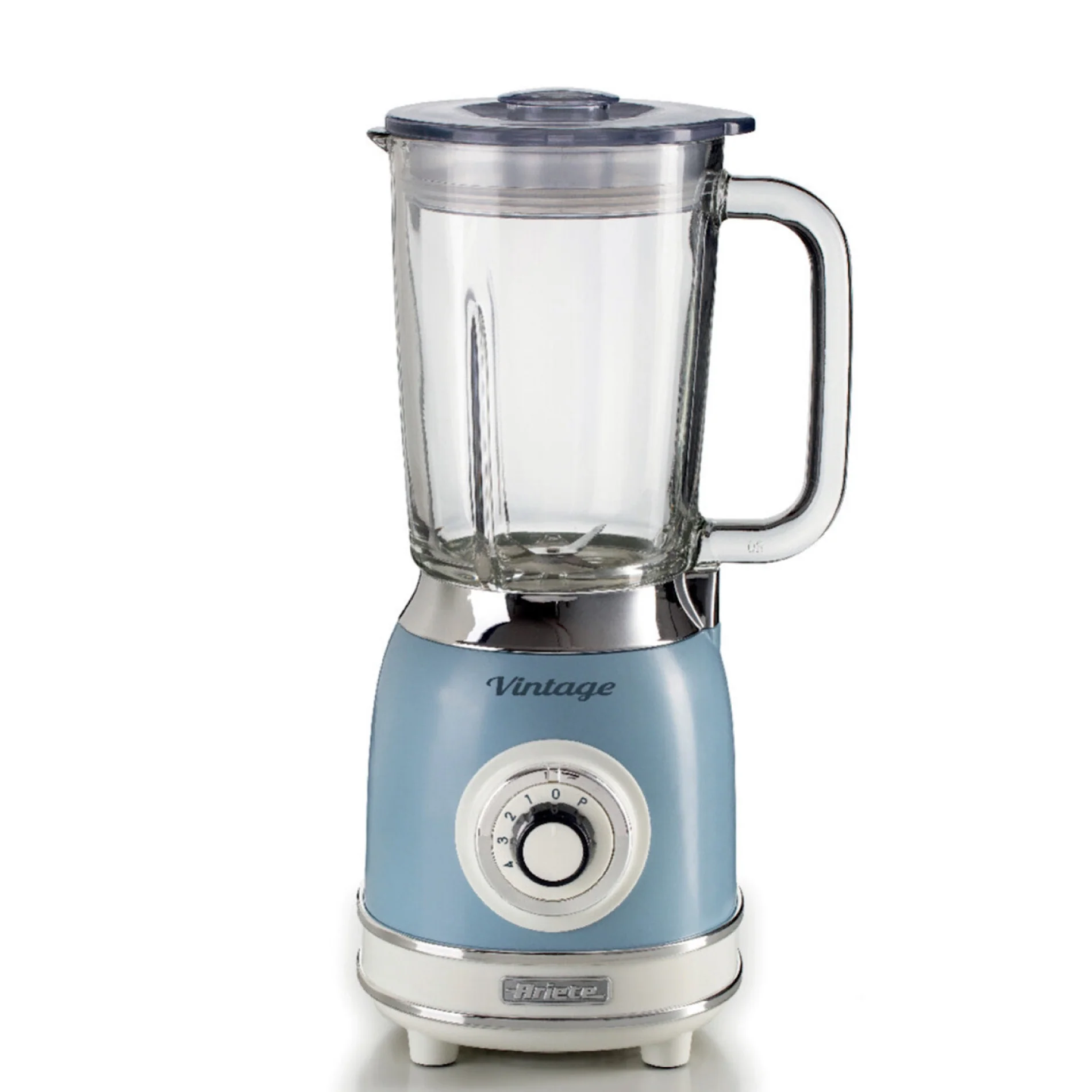 Vintage Blender With Glass Cup Blue 1000W - Inhomebuy
