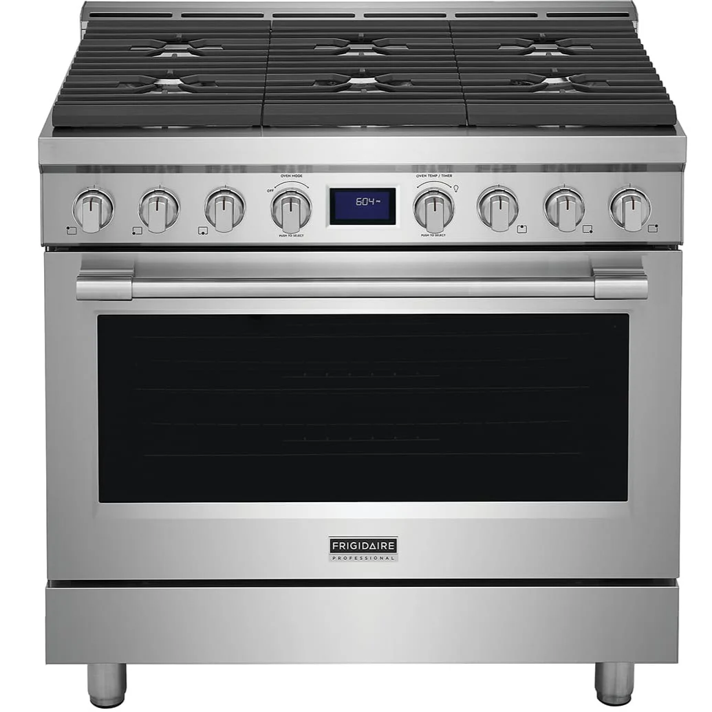 FRIGIDAIRE PROFESSIONAL 36 IN. 4.4 CU FT. STAINLESS STEEL GAS FREESTANDING RANGE WITH TRUE CONVECTIO - Inhomebuy