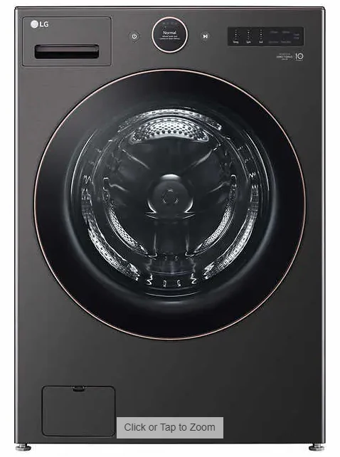 LG 5.8 CU FT. BLACK STEEL FRONT LOAD WASHER WITH TURBOWASH TECHNOLOGY - WM6500HBA - Inhomebuy