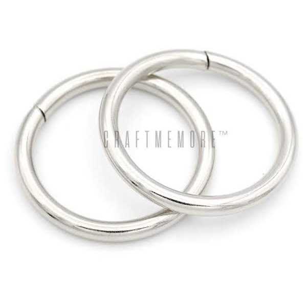 CRAFTMEMORE O-Ring Findings Metal Non-Welded O Rings for Belts Bags Landyard DIY Leather Hand Craft - Inhomebuy