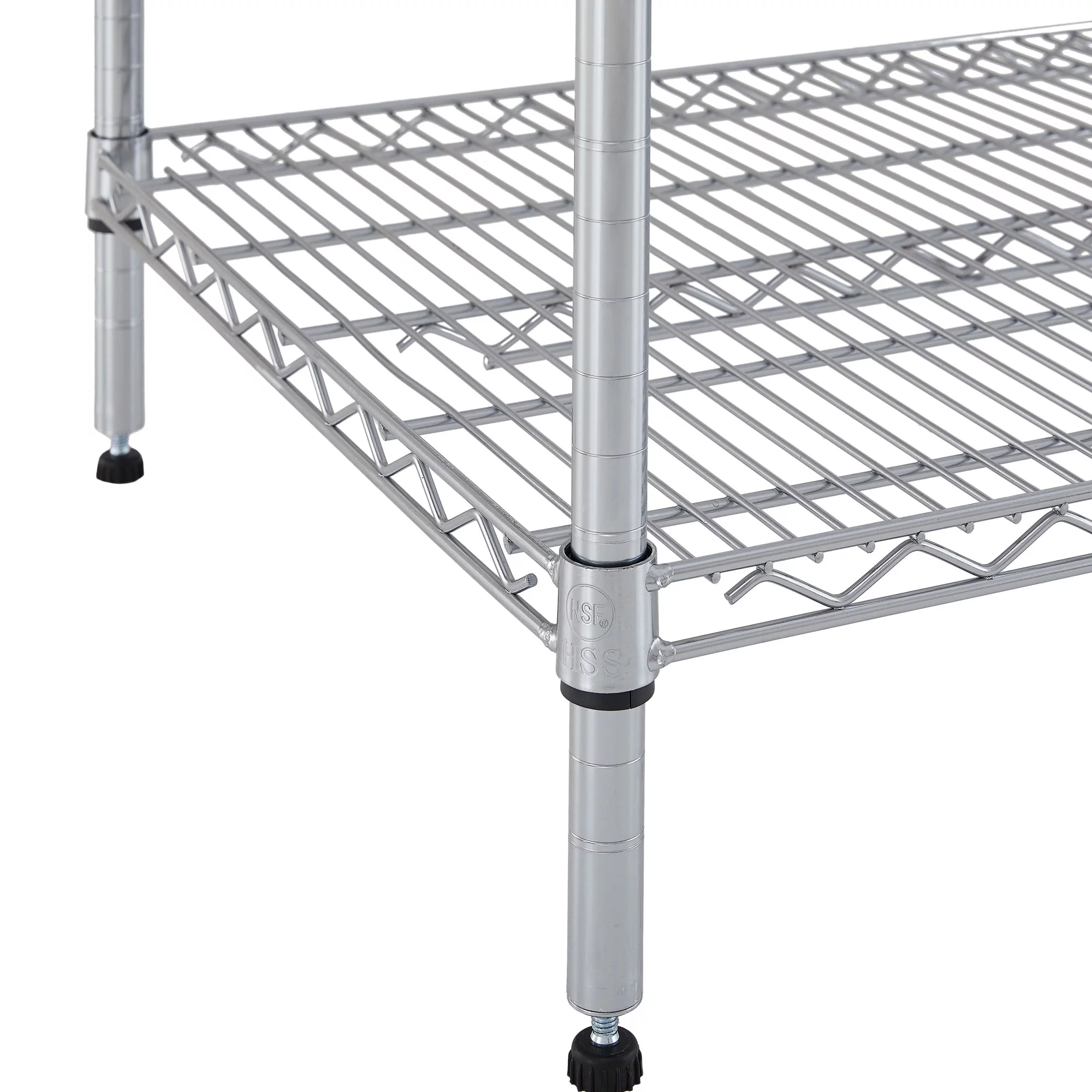 Hyper Tough 4 Shelf Wire Shelf Unit Chrome 24