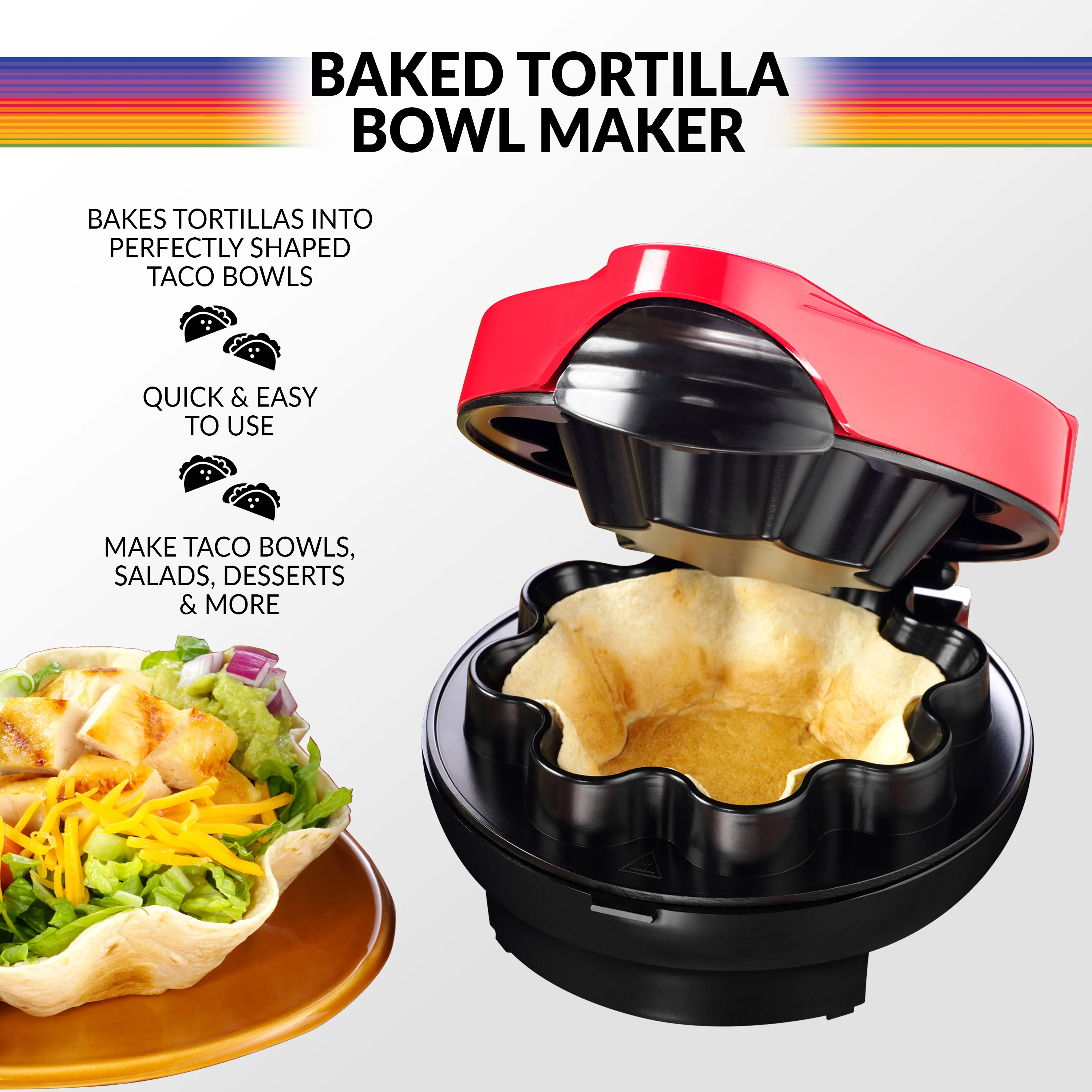 Taco Tuesday Baked Tortilla Bowl Maker - Inhomebuy