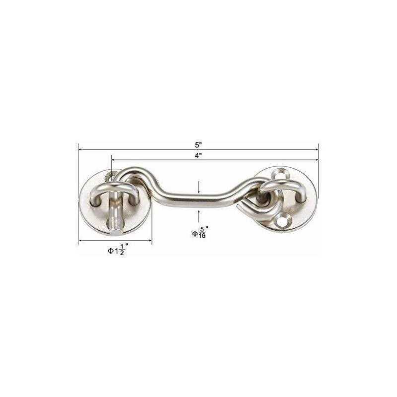 Raswik 4 Privacy Hook and Eye Gate Latch Easy Lock - Inhomebuy