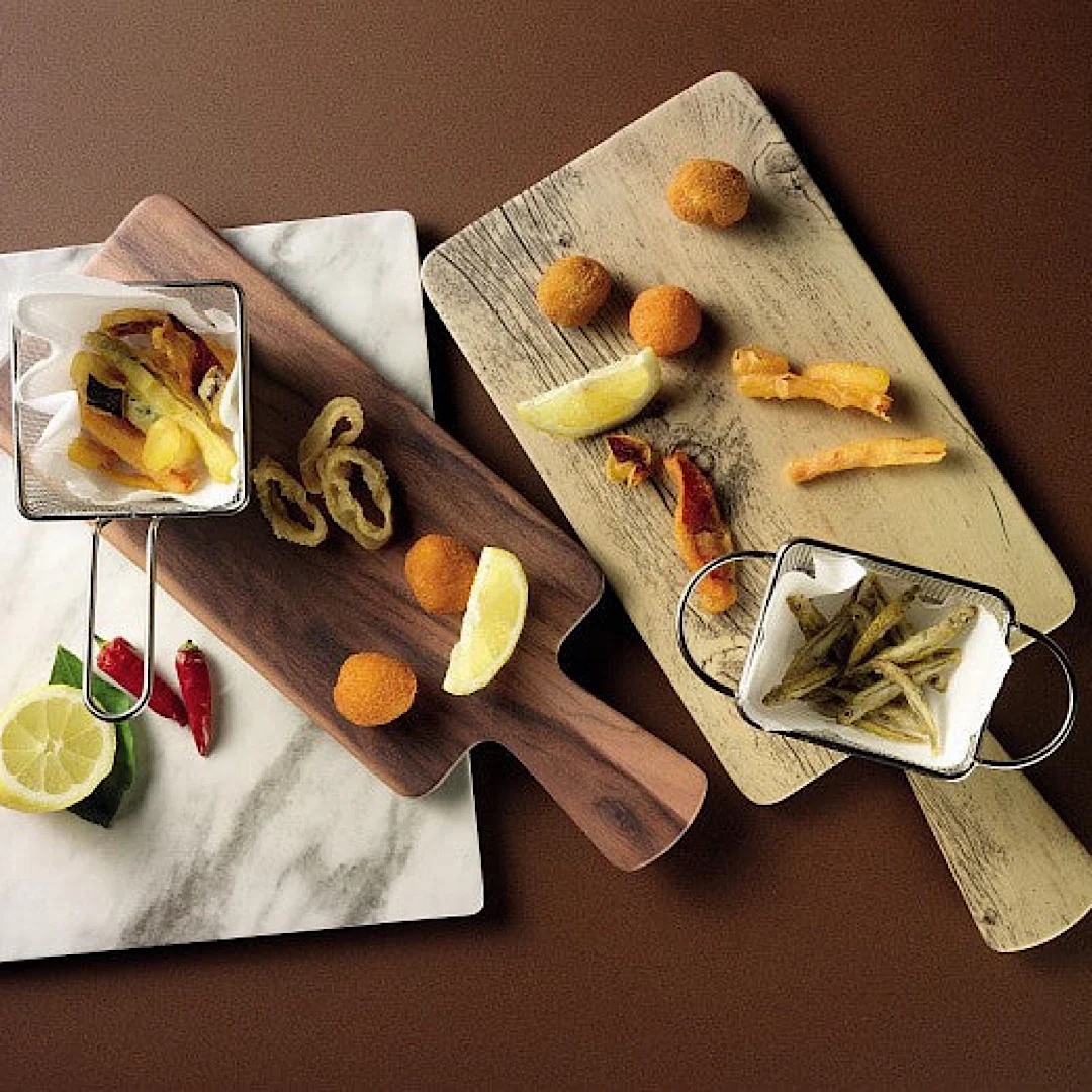 Rect.Chopping Board 28x14cm Show Plate Dark - Inhomebuy