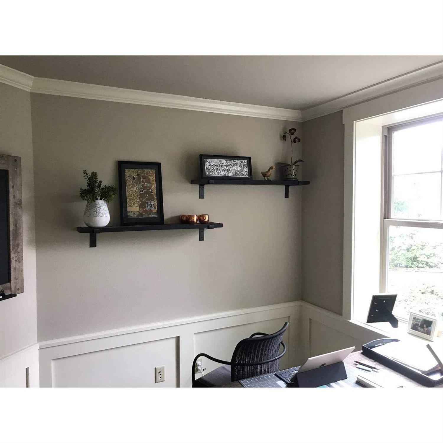 MY RUSTIC Shelf Brackets Lip Brackets for Shelves Industrial Forged Steel Floating Shelf - Inhomebuy