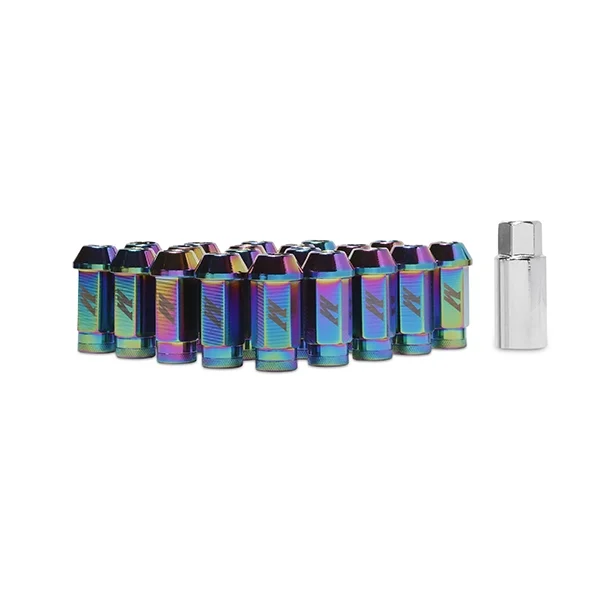 Mishimoto Aluminum Locking Lug Nuts, M12 x 1.5, Neo Chrome - Inhomebuy