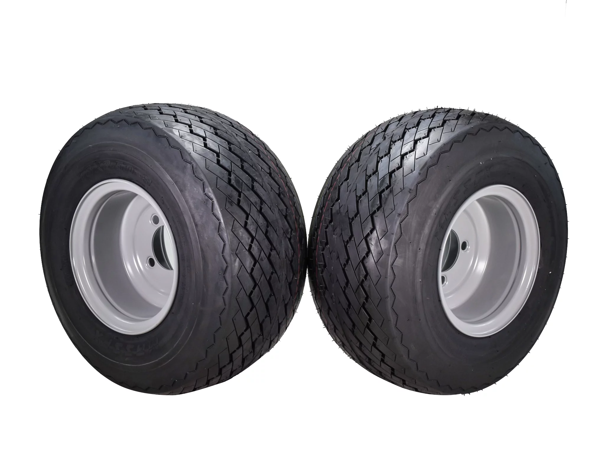 MASSFX 18x8.5-8 Golf Cart, Turf, Lawn & Garden Tire 4 Ply & 4/4 Matt Black Wheel Assembled Kit 18x8.5x8 - Inhomebuy