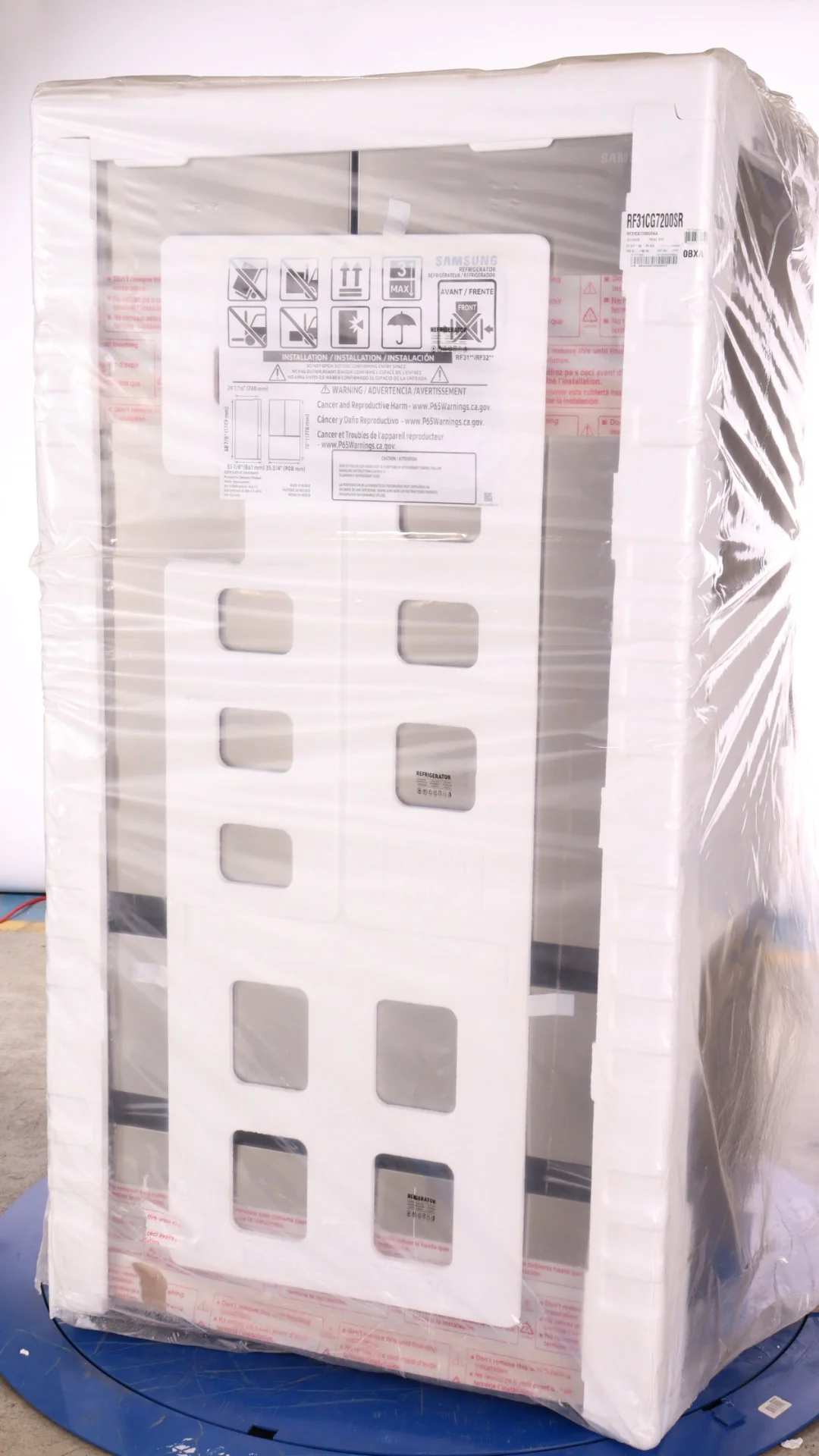 SAMSUNG 36 IN 30.8 CU. FT. STAINLESS STEEL 4 DOOR FRENCH DOOR REFRIGERATOR WITH SPACEMAX TECHNOLOGY - Inhomebuy