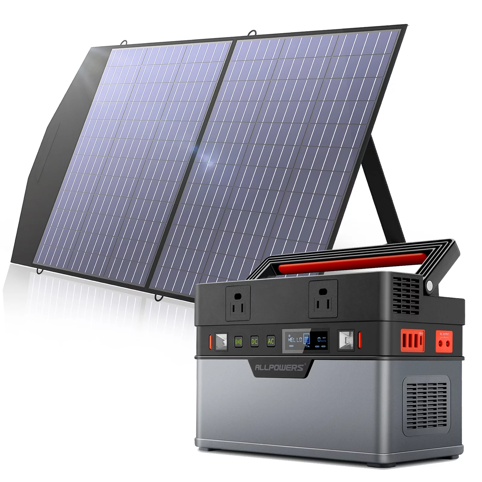 ALLPOWERS 700W (Peak 1400W) 606Wh Solar Generator, 16400mAh Portable Power Station with AC Outlets Backup Battery for Camping RV Home Use Emergency CAPA off-Grid - Inhomebuy