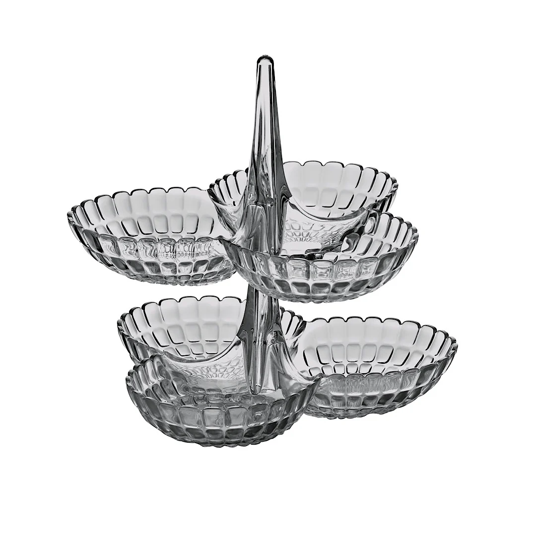 Set of 2 Hors d’oeuvres dish Tiffany Clear - Inhomebuy