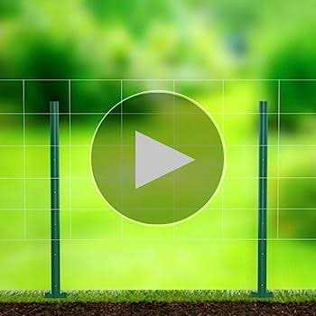 XYADX Metal Fence Post Heavy Duty Garden Fence Post for Holding Wire Fence - Inhomebuy