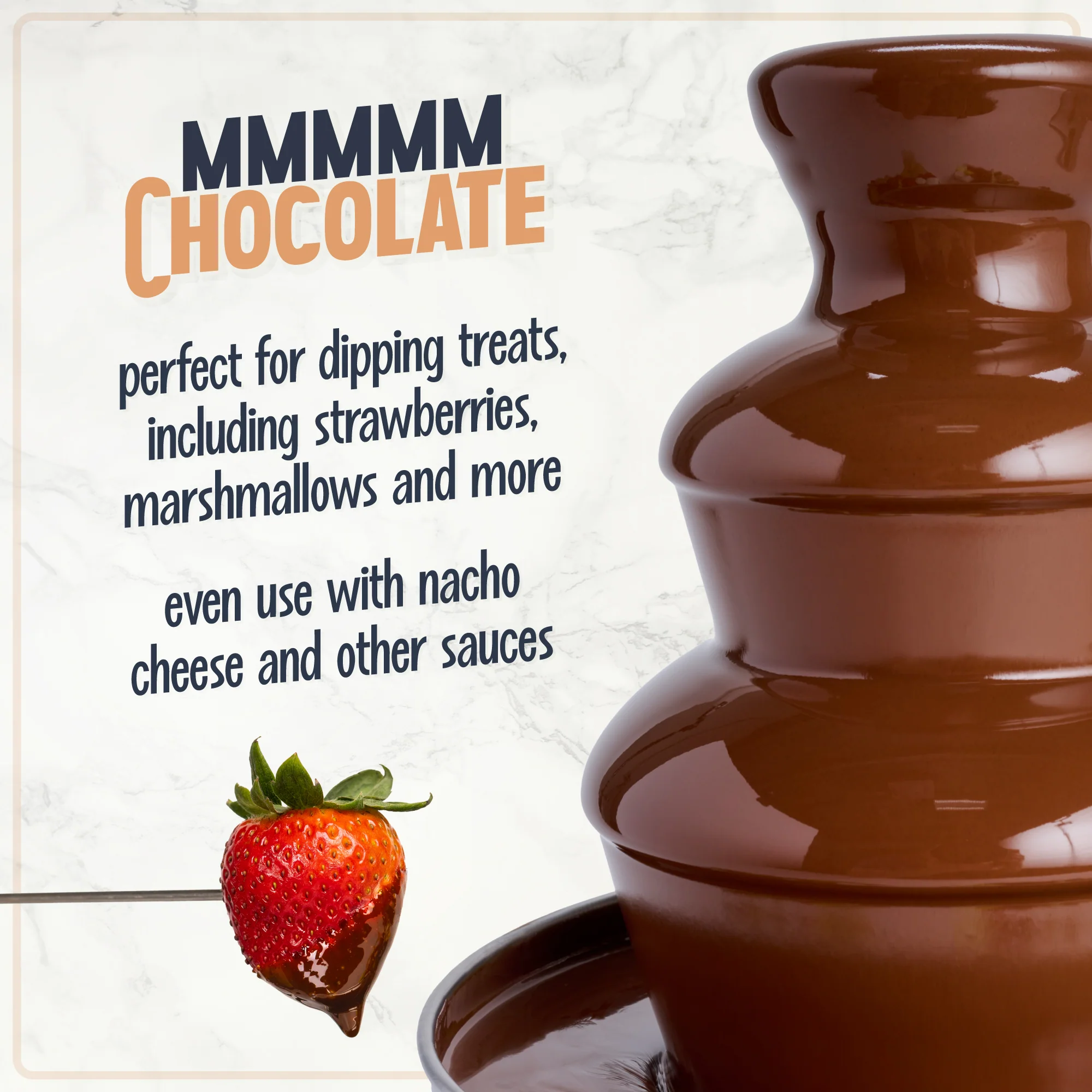 3-Tier 1.5-Pound Chocolate Fondue Fountain - Inhomebuy