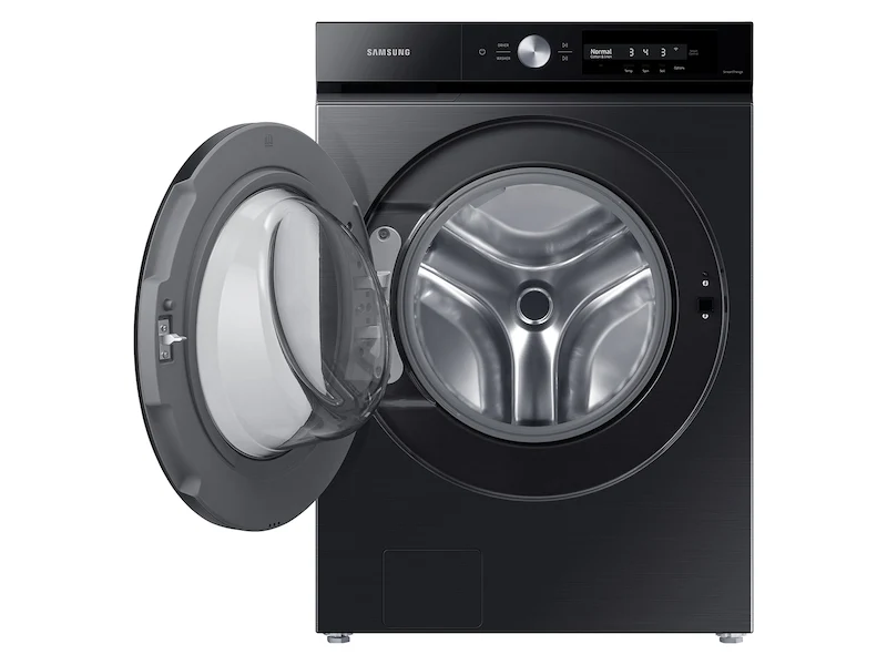 SAMSUNG BESPOKE 27 IN. 5.3 CU. FT. BLACK STAINLESS STEEL FRONT LOAD WASHER WITH SUPERSPEED FEATURE - - Inhomebuy