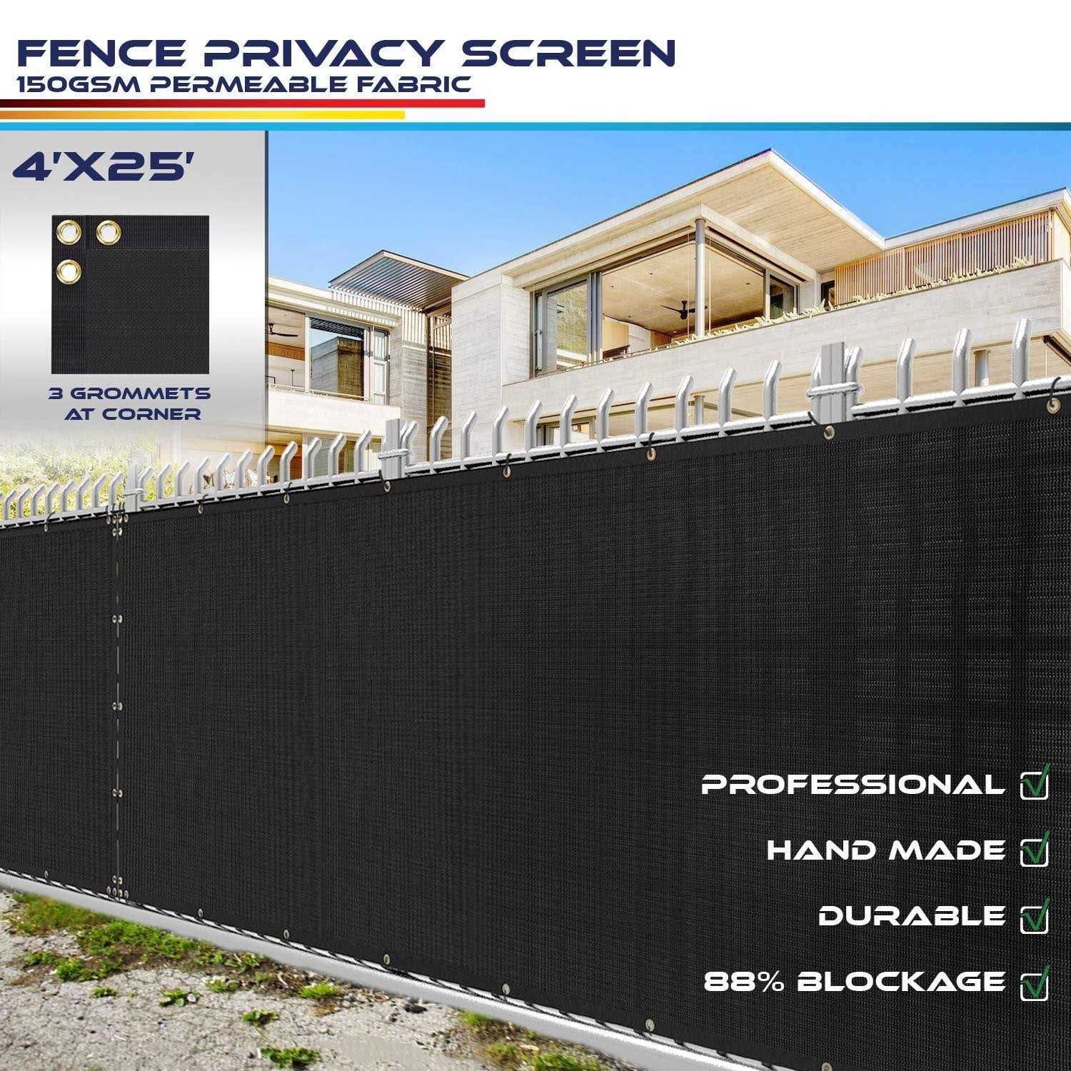 Windscreen4less Privacy Fence Screen Heavy Duty Brass - Inhomebuy