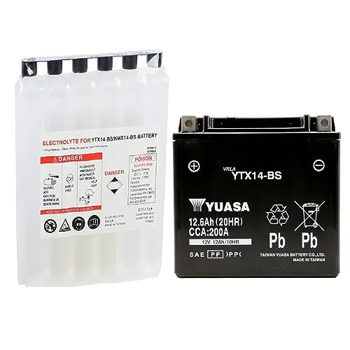 Yuasa Ytx14 Bs Maintenance Free 12 Volt Battery - Inhomebuy