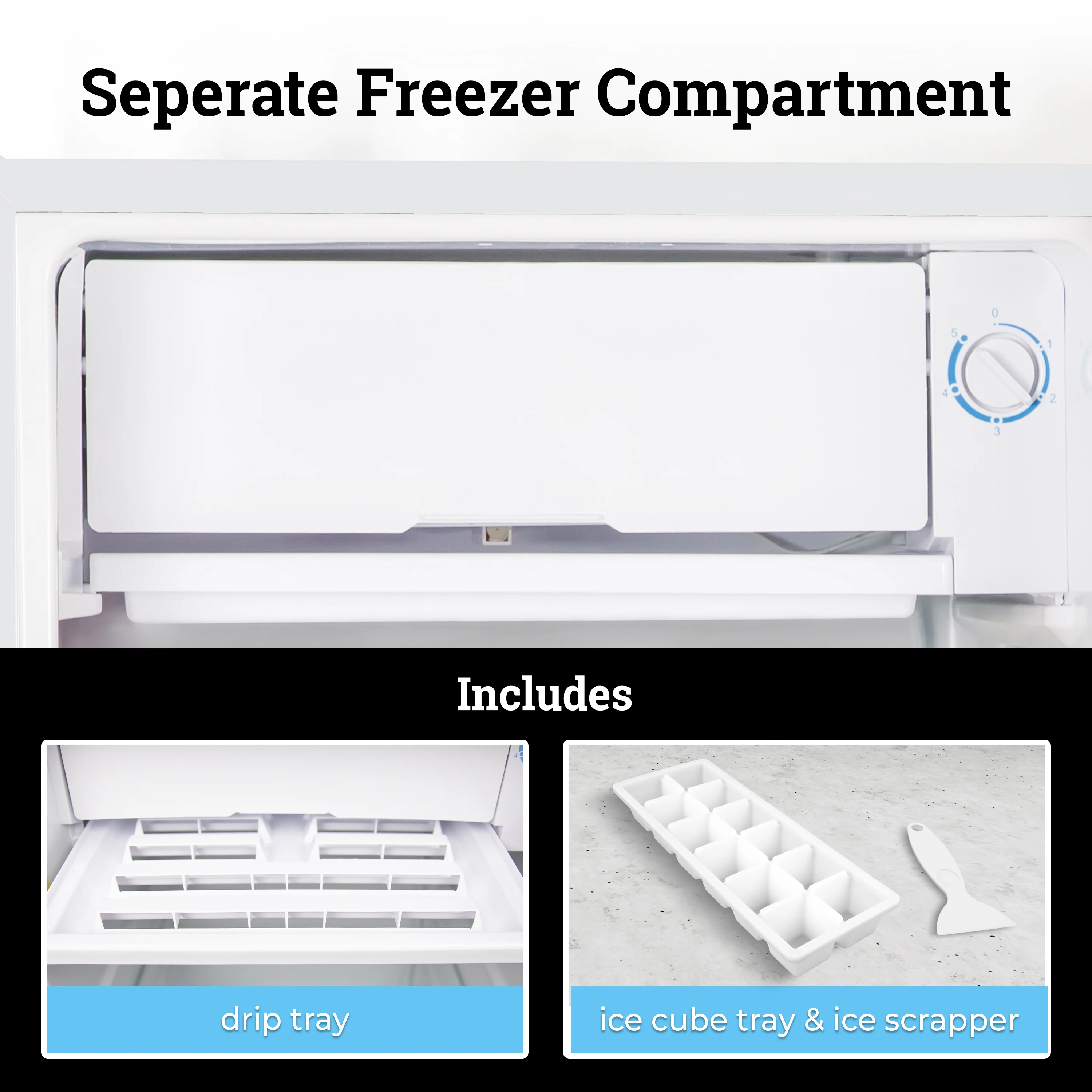Igloo 3.2 Cu. Ft. Refrigerator w/ Freezer, White - Inhomebuy