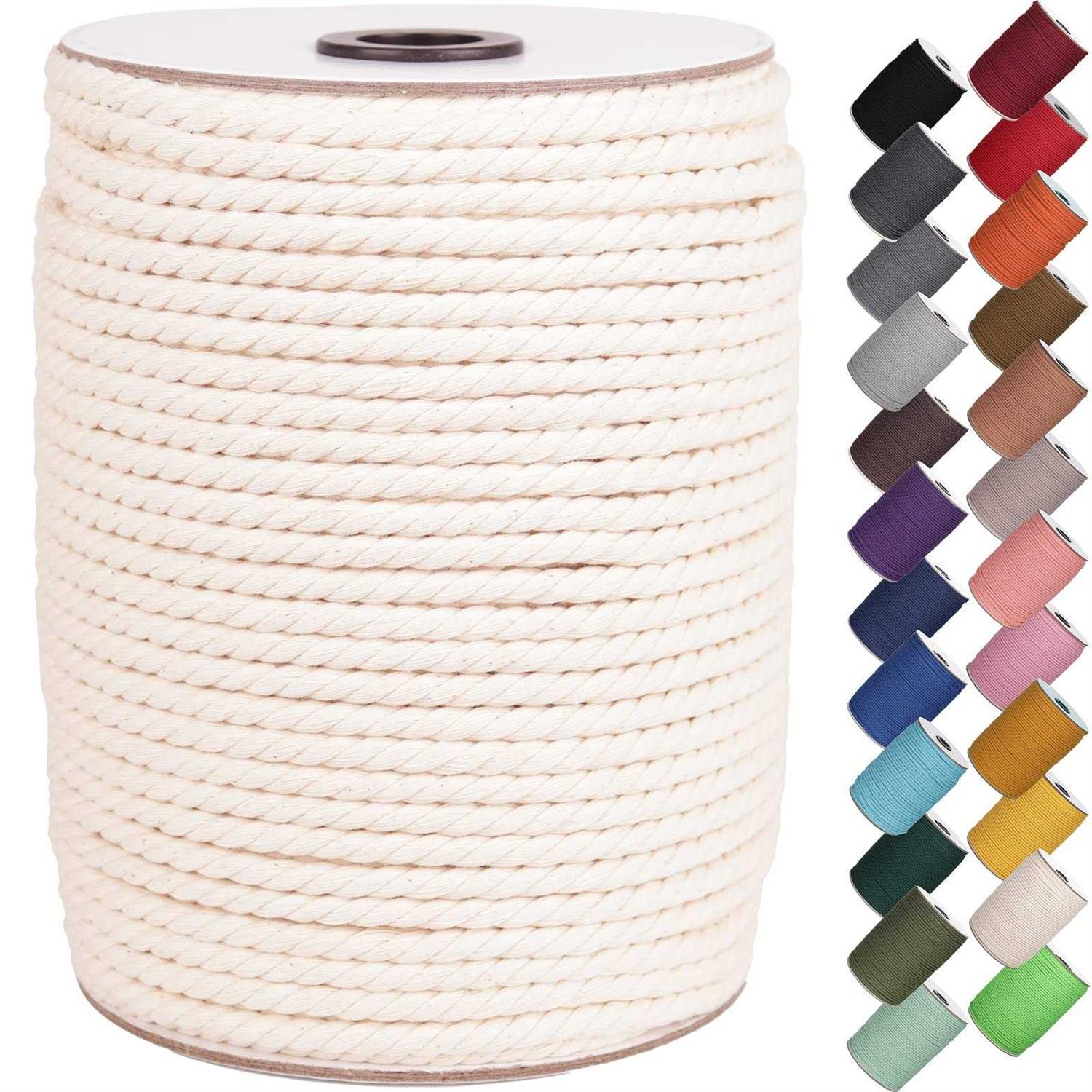 Xkdous Macrame Cord Cotton Macrame Rope - Inhomebuy